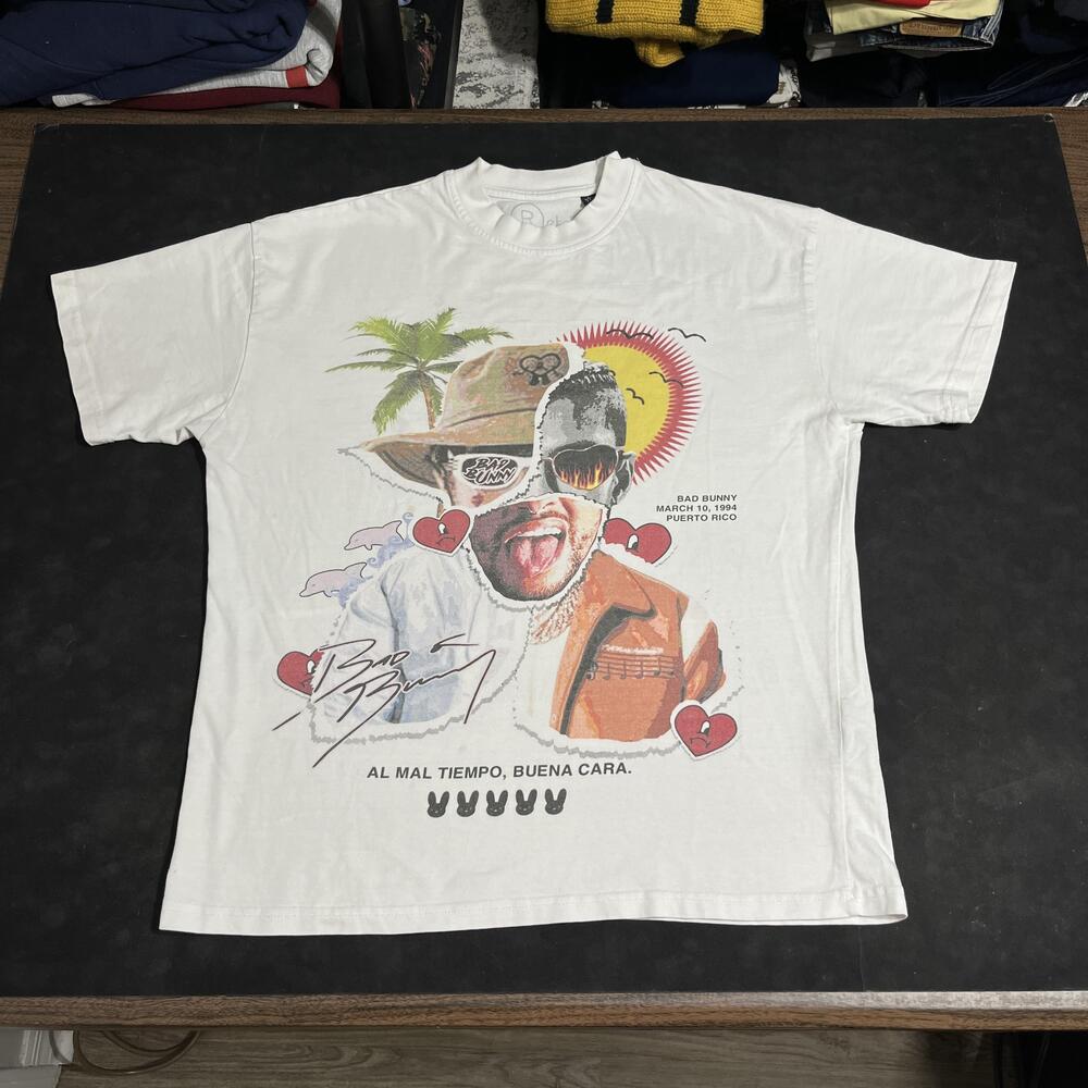 Bad Bunny Un Verano Sin Ti Shirt Men Small White Reckless Oversized Tour Rap Tee